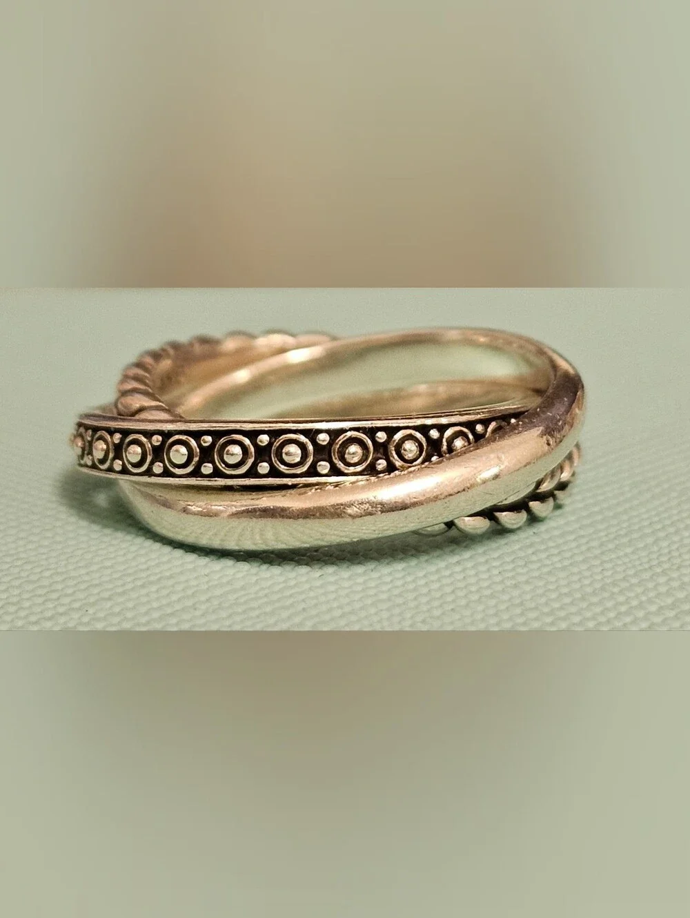 925 STERLING SILVER Triple Ring SZ 5